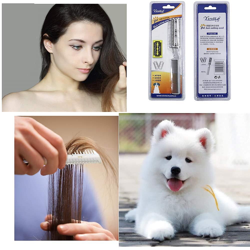 Dog comb with razor sale