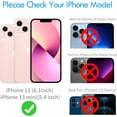 thumbnail image 3 of Bling Protecteur d'Objectif de Caméra en Diamant pour iPhone 13 / iPhone 13 Mini, Protection d'Écran en Verre Trempé Clair HD, Compatible avec Étui, Résistant aux Rayures (Rose Diamant), 3 of 5