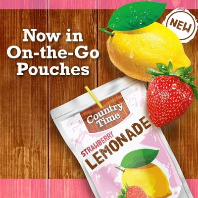 Country Time Strawberry Lemonade Juice Boxes - 10pk/6 fl oz Pouches