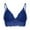 Blue, variant on Ohufall Plus Size Bras Underwire! New Women Plus Size Vest Crop Wire Free Bra Lingerie Sexy V-Neck Underwear S-3XL