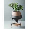 thumbnail image 2 of Home Decoration, Ceramic Vases, Juicy Plants, Flower Pots, Two-color Rough Ceramic Iron Frame, Living Room, Interior Decoration My Lux Decor Round, 2 of 9