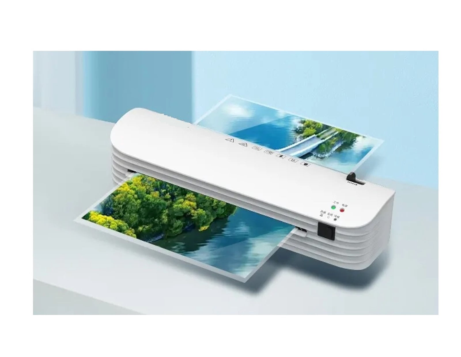 Roll Hot & Cold Laminator Machine Professional Office A4 Paper Document Photo