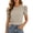 Beige, variant on T Shirts For Women Crew Neck Bubble Sleeve Tops Solid Short Sleeve Sweet Casual Summer Tops Beige XL