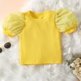 thumbnail image 5 of Edvintorg Kids Clothes Girls Summer Toddler Baby Girls Puff Sleeve Solid Color Tops+Lace Up Shorts Outfits Set Girls Boutique Outfits 2-7 Years, 5 of 5