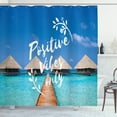 thumbnail image 1 of Ambesonne Saying Shower Curtain, Positive Vibes Only Message, 69"Wx84"L, Multicolor, 1 of 3