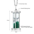 thumbnail image 6 of Gem Stone King 925 Sterling Silver Hourglass Pendant Necklace for Women with 0.75 Ct Emerald Dust and 18 inch Silver Chain, 6 of 6