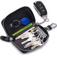 thumbnail image 3 of Car Key Holder Multifunctional Leather Zipper Key Case Business Key Purse (green), 3 of 5