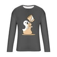 thumbnail image 5 of FDGIU Men's Halloween Graphic Tees Men Fashion Casual Print Sports Long Sleeves Round-Neck Blouses Shirts Casual Shirts, 5 of 5