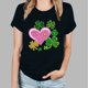 thumbnail image 2 of Camisetas de Manga Corta para las Mujeres de Moda Imprimir Cuello Redondo Camiseta, Mezcla de Poliéster Ligero para Primavera Verano Otoño, 2 of 8