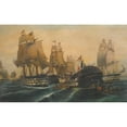 thumbnail image 3 of Constantinos Volanakis 18x13 Black Modern Framed Museum Art Print Titled - The Battle of Trafalgar, 3 of 5