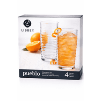 Libbey Pueblo  glassware (Clear 16.5 oz Glasses Set of 4)