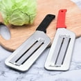 thumbnail image 2 of Stainless Steel Shredder Knife,Stainless Steel Dual Blade Julienne Cutter,StainlessSteel Cabbage Shredder,Double Slice Shredding Kitchen Knife,Multifunctional Vegetable Cutter (Red), 2 of 8