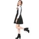 thumbnail image 4 of AllegK Dde San Patricio Vestido Decoración De Botones Por EnciDe rodilDobladillo Acampanado FalDe Tirantes PaMujer Negro XL, 4 of 7