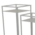 thumbnail image 3 of Sano Plant Stand Table Set of 3, Mesh Pattern, White Metal, Square, 3 of 5