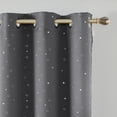 thumbnail image 3 of Deconovo Silver Star Print Grey Blackout Curtains Room Darkening Thermal Insulated Window Curtain Panels for Bedroom Grey 42W x 72L Inches 2 Panels, 3 of 4