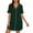 A117 Green, variant on Casual Sleepwear Dress for Women Mini Shift V Neck Short Sleeve Summer Dress Button Down Solid Lounge Nightgown