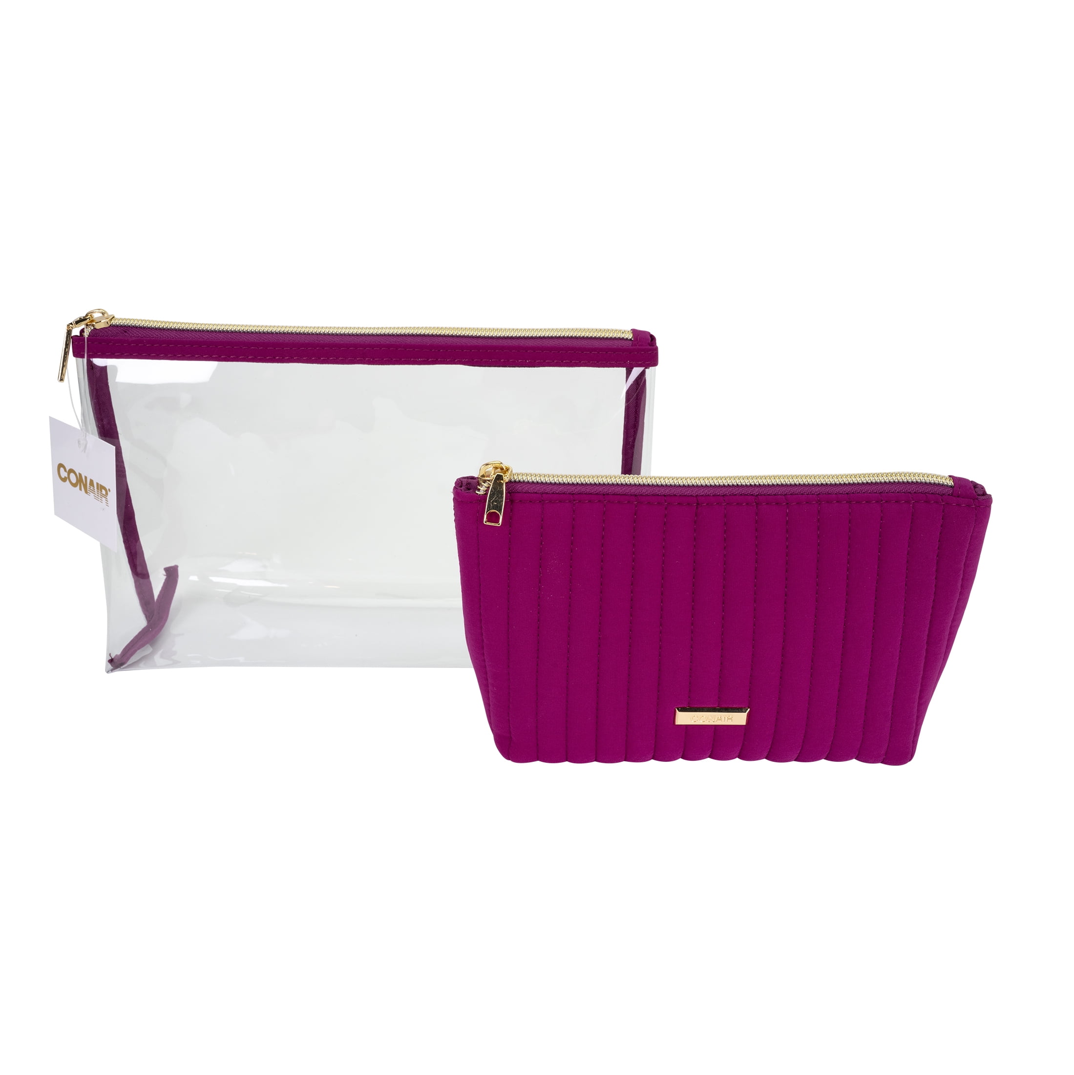 Conair Clutch 2pc Berry Cosmetic Bag