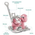 thumbnail image 4 of GVCXZBSS Unicorn Rocking Horse Pink Toddler Balance Bike Ride On Toy 4 Wheels, 4 of 15
