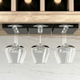 thumbnail image 4 of Under Cabinet Upside Down Wine Glass Holder - For Wine Glasses/Champagne Glasses, Minimalist Style Black and White Available, 4 of 8