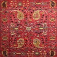 thumbnail image 1 of Ahgly Company Machine Washable Indoor Square Traditional Rust Pink Area Rugs, 6' Square, 1 of 7