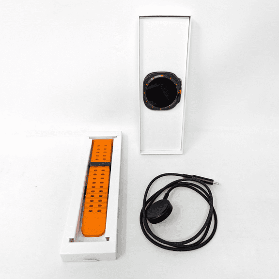 Pre-Owned Samsung Galaxy Watch Ultra 47mm LTE Titanium Smart Watch, Titanium Gray, Orange Band