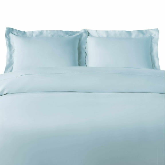 100% Rayon from Bamboo Nature Collection Duvet Cover Set Light Blue / Full/Queen