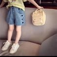 thumbnail image 5 of Ruyang Girls Wide Leg Jeans Shorts Hearts Embroidery High Waist Denim Shorts Summer Casual Active Jorts with Pockets Y2K Streetwear, 5 of 5