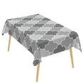 thumbnail image 6 of RisChhery Moroccan Gray Rectangle Tablecloth,52x70 Inch,Wipeable Stain Resistant Table Cover for Kitchen, 6 of 6