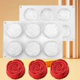 thumbnail image 2 of 3d Rose Dessert Mold Silicone Cake Mousse Mold Food Grade Silicone Forms, 2 of 5