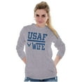 thumbnail image 4 of US Air Force USAF Wife Spouse Women Plus Size Long Sleeve Graphic Tee Brisco Brands 2X, 4 of 5