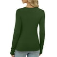 thumbnail image 2 of Wensltd Long Sleeve Base Layer Top for Women Solid Color Stretchy Warm Winter Fall Thermal Underwear, 2 of 9