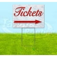 thumbnail image 1 of Tickets Right Red & Chrome (18" x 24") Yard Sign, Includes Metal Step Stake, 1 of 6