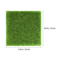 PBPBOX 6Pcs Grass Mat Decorative Grass Mats for Gardeners 5.9x5.9x0.2in