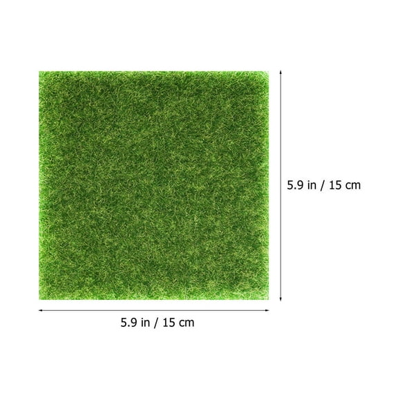 PBPBOX 6Pcs Grass Mat Decorative Grass Mats for Gardeners 5.9x5.9x0.2in
