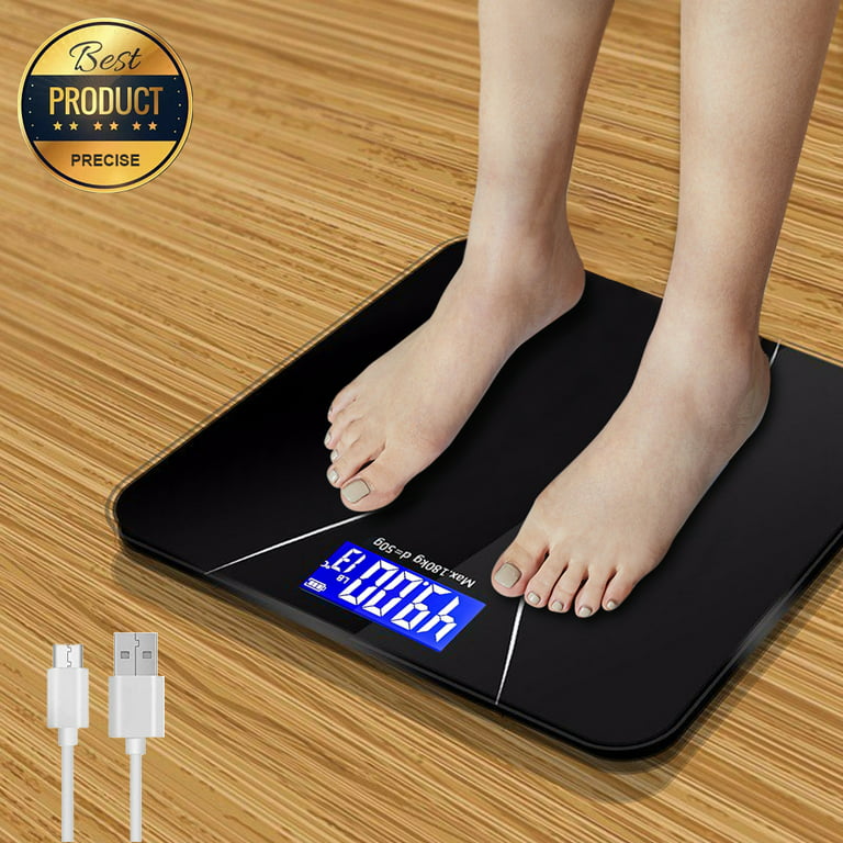 Digital Bathroom Body Weight Scale with LCD Display Backlight, Highly  Accurate Weight Scale for Family Use and Weight up to 400 lbs, (Black) 