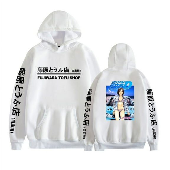 Leveorch Initial D Anime Pullover streetwear Pocket Hoodie Unisex
