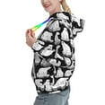 thumbnail image 3 of Yiaed Cute Cartoon Polar Bear Print Womens Casual Hoodies Crew Neck Long Sleeve Sweatshirts With Pocket Pullover Tops Women's Hooded Sweatshirt-Medium, 3 of 5