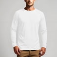 thumbnail image 4 of BVnarty Men's Summer Solid Lightweight Breathable Sun Protection Top UPF Shield Long Sleeve Crew Neck Outdoor Hiking Daily Wear White XXL, 4 of 9