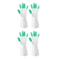 thumbnail image 1 of Yuarrent 2 uds guantes impermeables antideslizantes manoplas Cool Home Clean platos accesorio Unisex ropa ligera cocina verde Dedos verdes 2Conjunto, 1 of 6