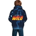 thumbnail image 2 of Ben Azelart Stay Wild Kids' Hoodie 3d Print Sweatshirt Soft Pullover Hooded With Big Pockets For Boys Or Girls Small, 2 of 8