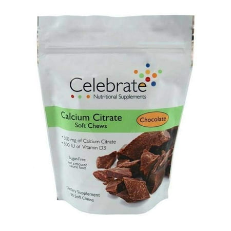 Celebrate Sugar-Free Calcium Citrate Soft Chews 500mg - Available in 8