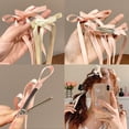 thumbnail image 5 of 5 Pairs Colorful Ribbons Bow Hair Clips for Girls Double Bowknots Hair Barrettes for Women Long Tassels Hair Ribbon Hairclips Kids Cute Bowknot Hair Clip Kawaii Hair Bows Braiding Hair Accessories, 5 of 7