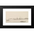 thumbnail image 2 of Abraham-Louis-Rodolphe Ducros 18x11 Black Modern Framed Museum Art Print Titled - View of Gulf of Naples from Quay at Santa Maria Del Carmine (1778), 2 of 5