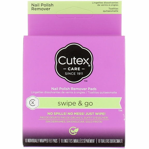 3 Pack - Cutex CUTEX REMOV NR SWIPE&GO PADS 10 ct