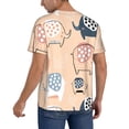 thumbnail image 2 of Lsque Cute Ink Drawn Elephants Pattern Mens Polo Golf Shirts Funny Graphics Shorts Sleeve Button Shirts Baseball T-shirt-4X-Large, 2 of 7