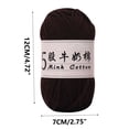 thumbnail image 3 of Baby Knitting Yarn, 5-Strand Milk Cotton Crochet Thread for DIY Doll Clothes, Ultra-Soft Handcraft Wool Ball (Pastel Colors), 3 of 6