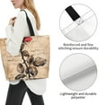 thumbnail image 3 of Fotbe Vintage Rose Botanical Art Bolsa Tote Estética de Lona con Estampado para Mujer - Bolsa Reutilizable de Hombro Casual para Vacaciones, Compras, Trabajo y Gimnasio, 3 of 8