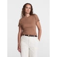 thumbnail image 2 of Scenario Women's Variegated Rib Tee with Short Sleeves, Sizes XS-XXXL, 2 of 6