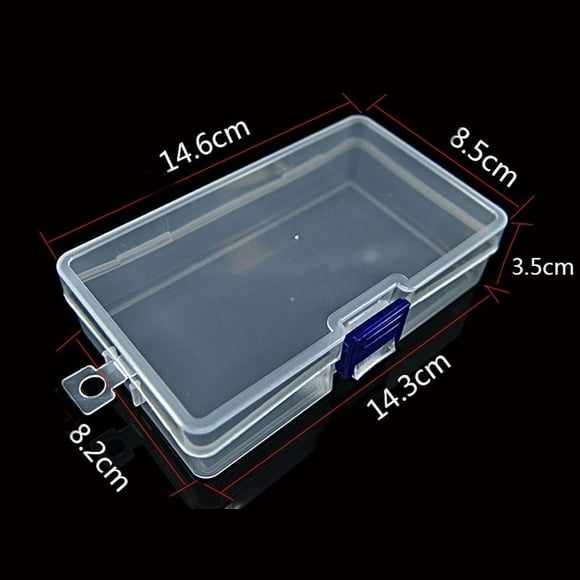 Small Transparent Plastic Storage Box Clear Square Multipurpose Display Case