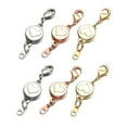 thumbnail image 2 of 6x cierre de cierre tres joyería que hace collar de cadena forma forma forma convertidores imán langosta cierre extensor, 2 of 9